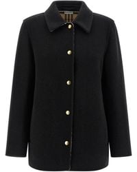 Burberry - Check Lining Jacket, Puffer Jackets Nero-Donna - Lyst