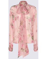 Blumarine - Silk Top - Lyst
