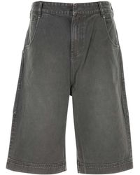 Entire studios - Dark Denim Bermuda Shorts - Lyst