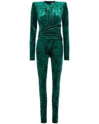 Alexandre Vauthier - Velvet Suit Tute Intere Verde - Lyst