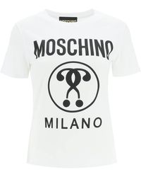 Moschino T-SHIRT CON STAMPA DOUBLE QUESTION MARK - Bianco