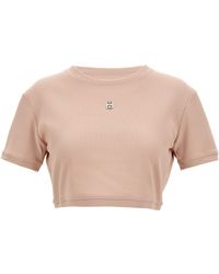 Givenchy - Logo Plaque T Shirt Rosa - Lyst