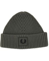 Fred Perry - Beanie Hat With Logo - Lyst