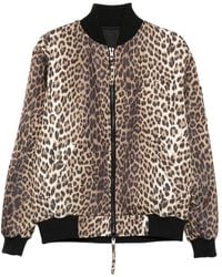 P.A.R.O.S.H. - Leopard Print Bomber Jacket - Lyst