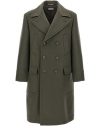 Brunello Cucinelli - Double-breasted Long Coat Coats, Trench Coats - Lyst