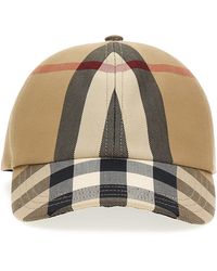 Burberry - Check Printed Cap Hats - Lyst