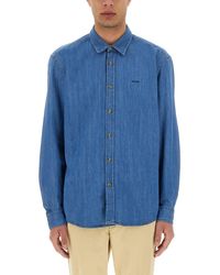 BOSS - Denim Cotton Shirts - Lyst