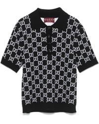 Gucci - Gg Wool Jacquard Reversible Polo Shirt - Lyst