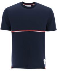 Thom Browne - T Shirt Con Pocket Tricolore - Lyst