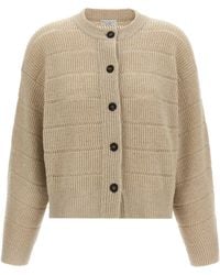 Brunello Cucinelli - 'Rustic Dazzling Net' Cardigan - Lyst