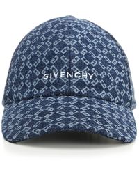 Givenchy - Monogram 72 Denim Cap Hats - Lyst