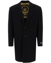 Versace - Barocco Single Breasted Coat - Lyst