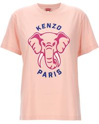 KENZO - Elephant T Shirt Rosa - Lyst