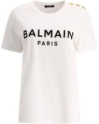 Balmain - Logo Organic Cotton T-shirt - Lyst