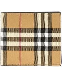 Burberry - Check Wallet Wallets, Card Holders - Lyst