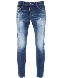 DSquared² - Medium Red Spots Wash Skater Jeans - Lyst