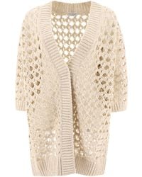 Brunello Cucinelli - Beige Knit Tunic Top - Lyst