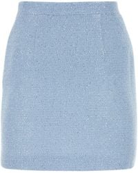 Alessandra Rich - Light- Tweed Mini Skirt - Lyst