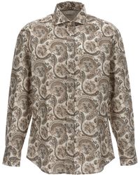 Brunello Cucinelli - Patterned Print Shirt Shirt, Blouse - Lyst
