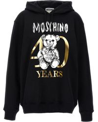 Moschino - Teddy 40 Years Of Love Felpe Nero - Lyst