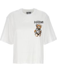 Moschino - Teddy Bear T Shirt Bianco - Lyst