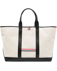 Thom Browne - Medium Rwb Stripe Tote Bag - Lyst