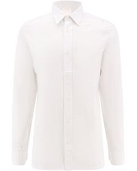 Givenchy - Cotton Shirt With Embroidered 4G Logo - Lyst