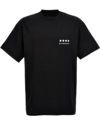 Givenchy - Logo Print T Shirt Bianco/Nero - Lyst