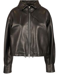 DURAZZI MILANO - Nappa Leather Bomber Jacket Jackets - Lyst