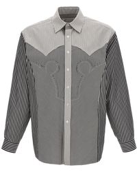 Maison Margiela - Striped Shirt Camicie Bianco/Nero - Lyst