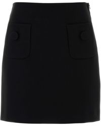 MM STUDIO - Triacetate Blend Pagine Mini Skirt - Lyst