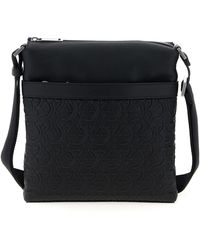 Ferragamo - Gancini Borse A Tracolla Nero-Uomo - Lyst