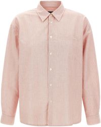 A.P.C. - Boyfriend Brodée Camicie Rosso-Donna - Lyst
