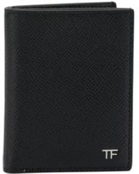Tom Ford - Small Grain Leather Folding Card Holder - Lyst