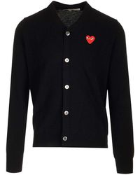 COMME DES GARÇONS PLAY - Wool Cardigan Knitwear - Lyst