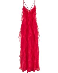 Alberta Ferretti - Chiffon Dress - Lyst