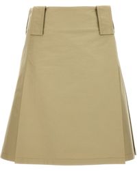 Burberry - Pleated Skirt Gonne Beige - Lyst