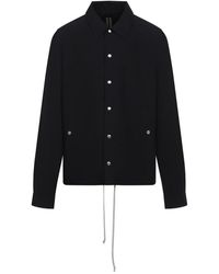 Rick Owens - Lyocell Snapfront Jacket-Uomo - Lyst