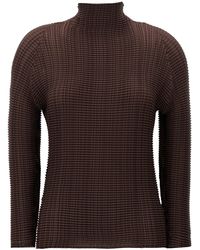 Issey Miyake - 'Wooly Pleats-56' Blouse - Lyst
