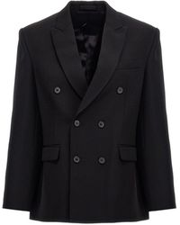 Wardrobe NYC - Wool Double Breast Blazer Jacket Blazer And Suits - Lyst