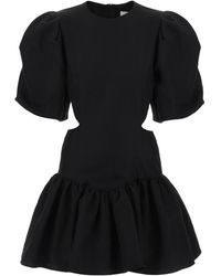 MSGM - Mini Dress With Balloon Sleeves And Cut-Outs - Lyst