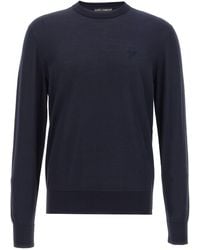 Dolce & Gabbana - Logo Embroidery Sweater Maglioni Blu-Uomo - Lyst