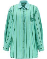 Etro - Striped Mini Shirt Dress - Lyst
