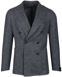 Tagliatore - Double-Breasted Wool And Silk Blazer Jackets - Lyst
