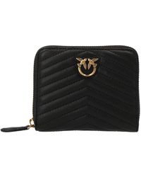 Pinko - PORTAFOGLIO ZIP-AROUND SMALL IN NAPPA CHEVRON - Lyst