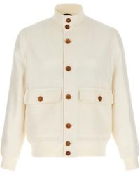 Brunello Cucinelli - Linen Jacket Giacche Bianco - Lyst