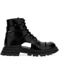 Alexander McQueen - Leather Ankle Boots - Lyst