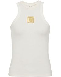 Balmain - Retro Pb Stretch Tank Top - Lyst