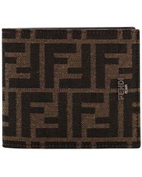 Fendi - Bifold Ff Jacquard Fabric Wallet-Uomo - Lyst