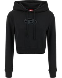 DIESEL - F-Slimmy-Hood-Od Felpe Nero-Donna - Lyst